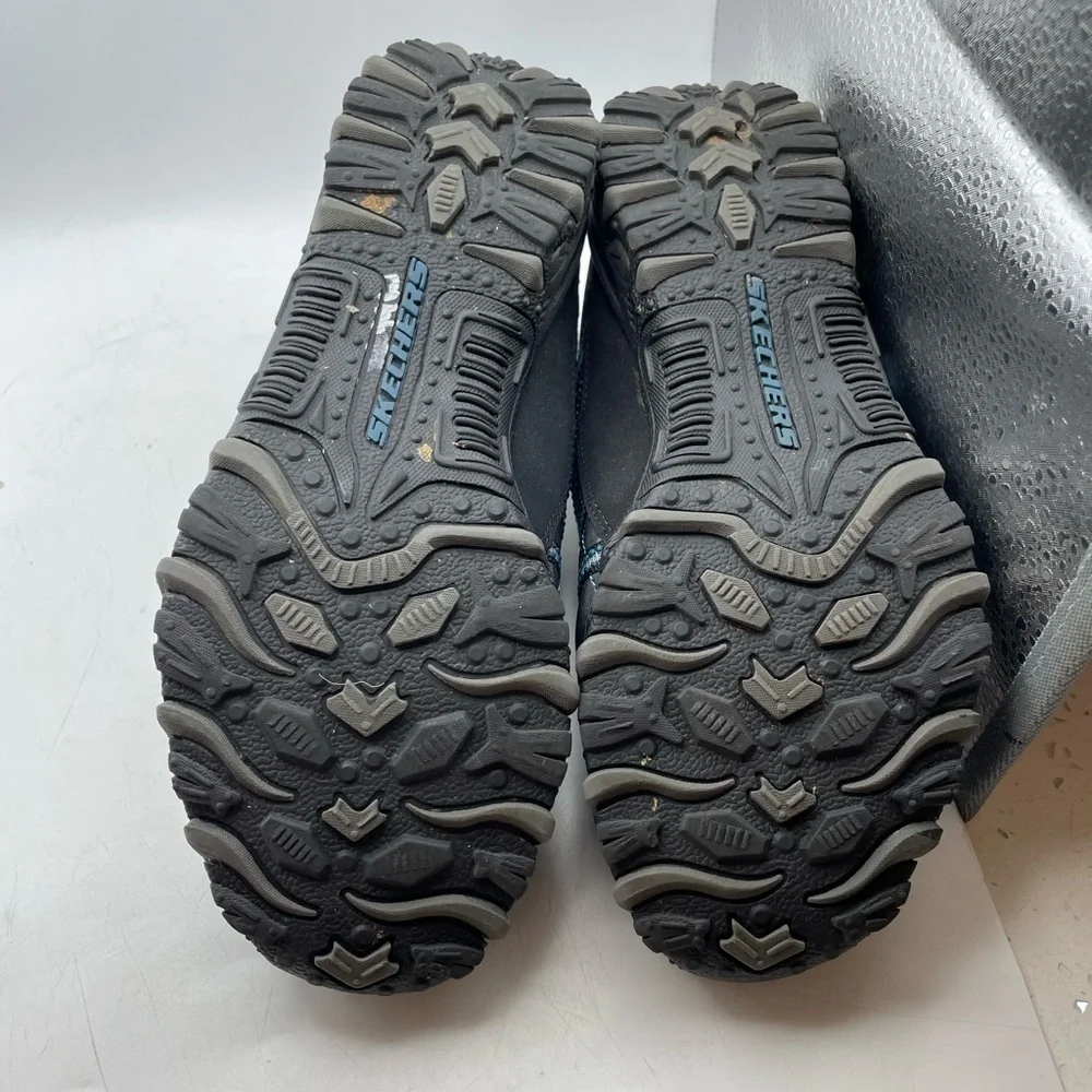 Skechers Compulsions Sleek womens black leather sneakers size 6.5